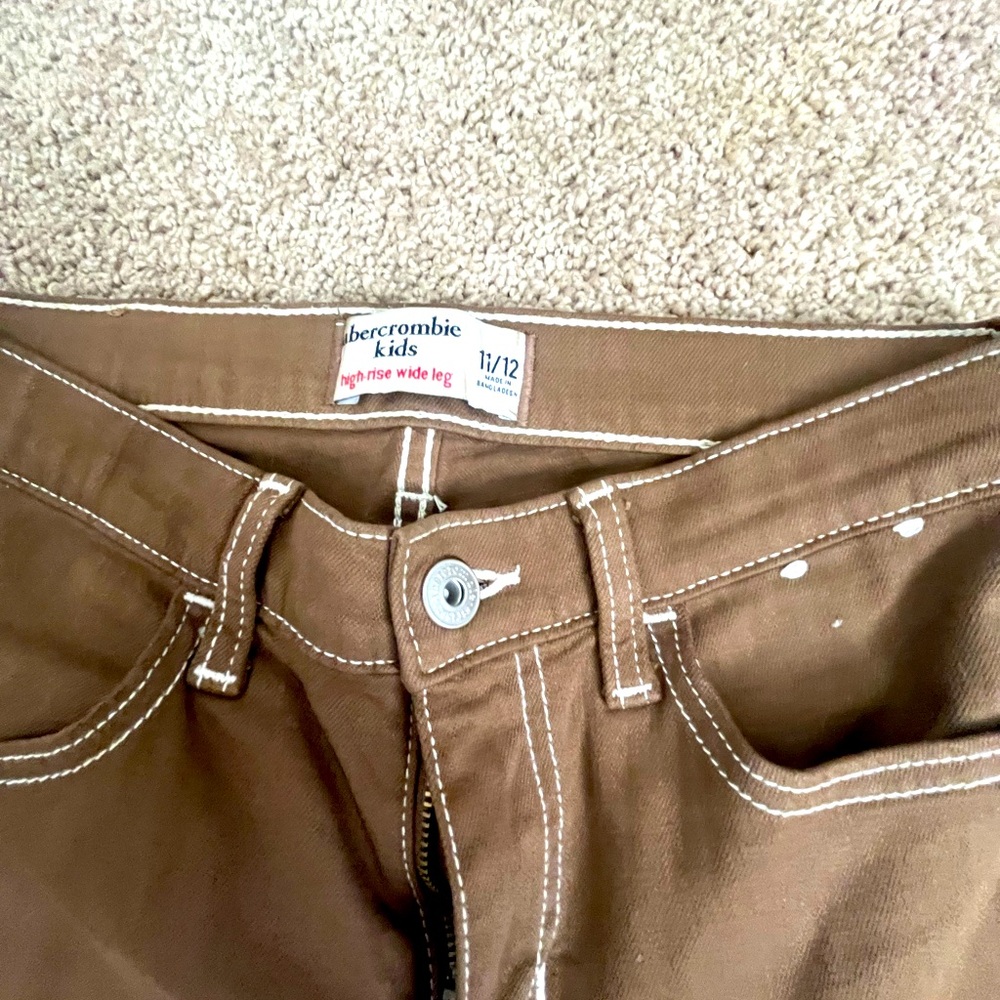 Abercrombie and Fitch kids girls size 11-12 brown jeans